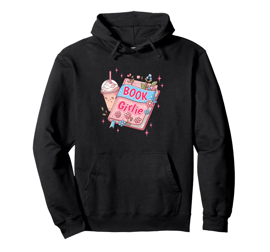 Book Girlie Flower Coffee Aesthetic Hoodie - Aesthetic Graphic Men Women - T-Shirt, Sweatshirt, Hoodie