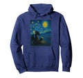 Van Gogh Starry Night Fantasy Reader Dragon Hoodie - Graphic Print Unisex - T-Shirt, Sweatshirt, Hoodie