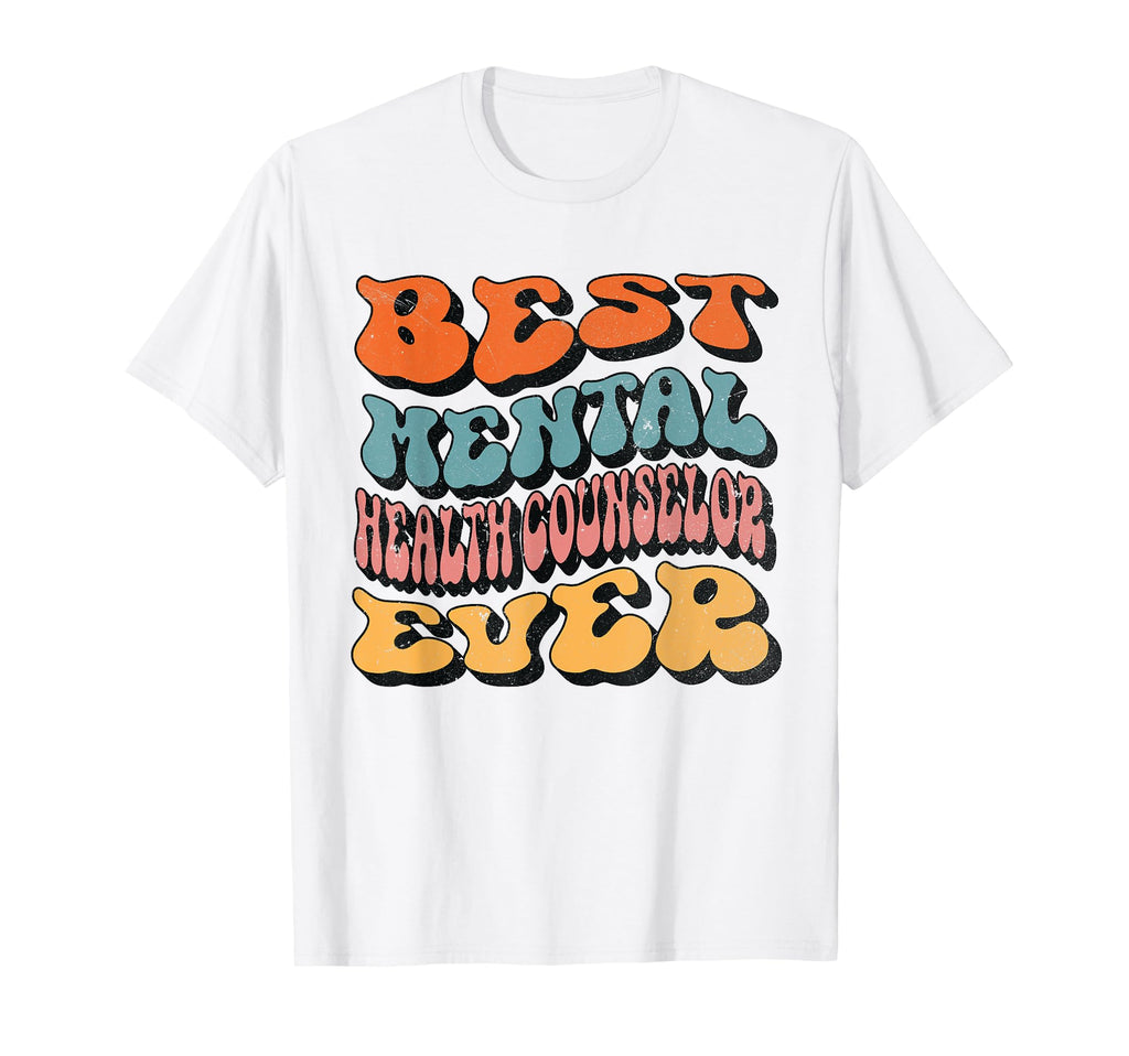 Mental Health Counselor Groovy T-Shirt - Custom Art Print for Adults - T-Shirt, Sweatshirt, Hoodie