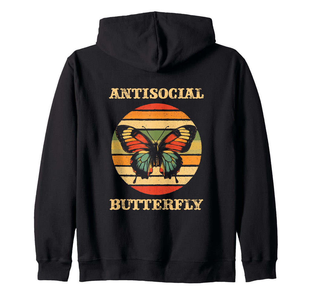 Antisocial Butterfly Gift T-Shirt - Custom Art Print Unisex - T-Shirt, Sweatshirt, Hoodie