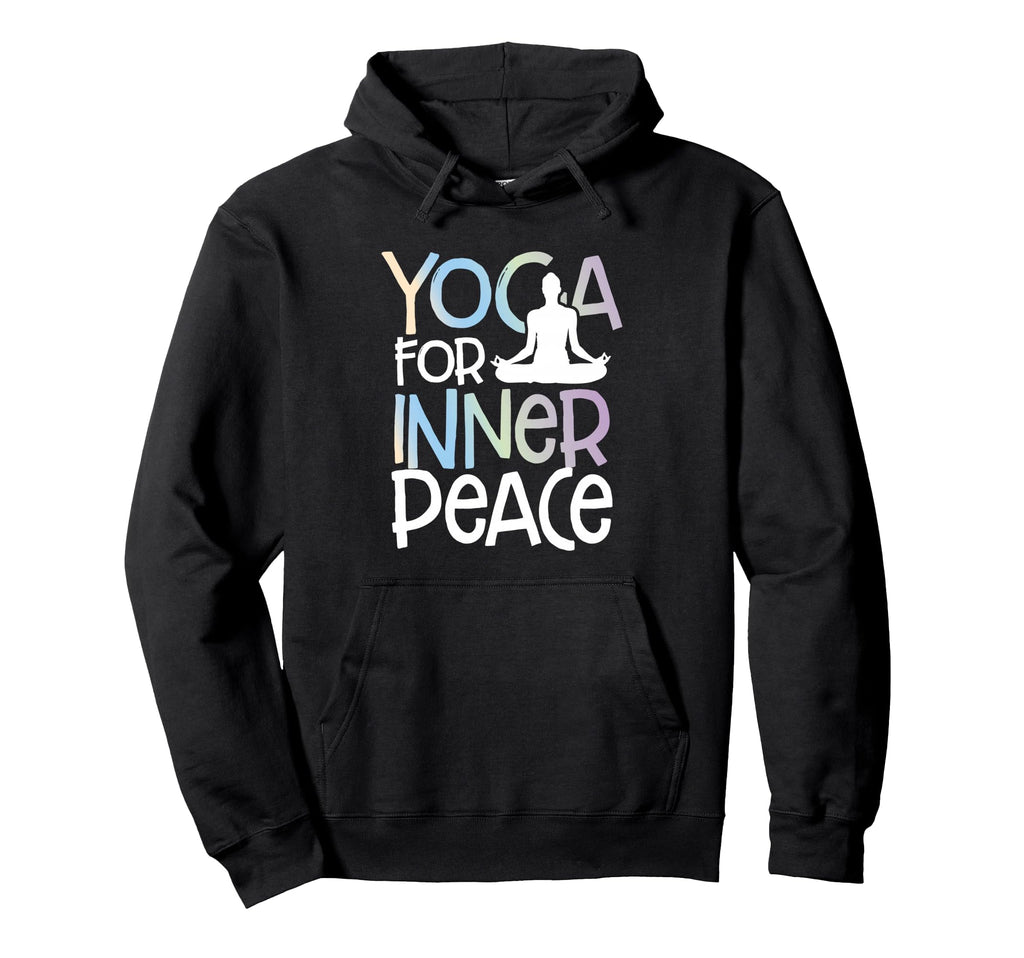 Yoga Inner Peace Yoga Sukhasana Pose Hoodie - Unique Graphic Men Women - T-Shirt, Sweatshirt, Hoodie