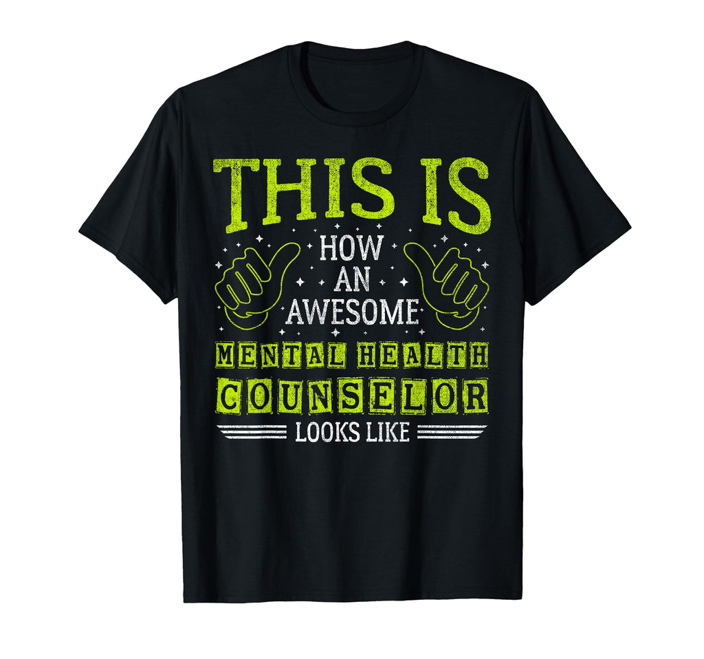 Funny Thumbs Up Awesome Mental Health T-Shirt - Unique Graphic Men Women - T-Shirt, Sweatshirt, Hoodie