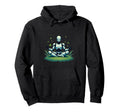 Futuristic Humanoid Meditation Hoodie - Custom Art Print for Adults - T-Shirt, Sweatshirt, Hoodie