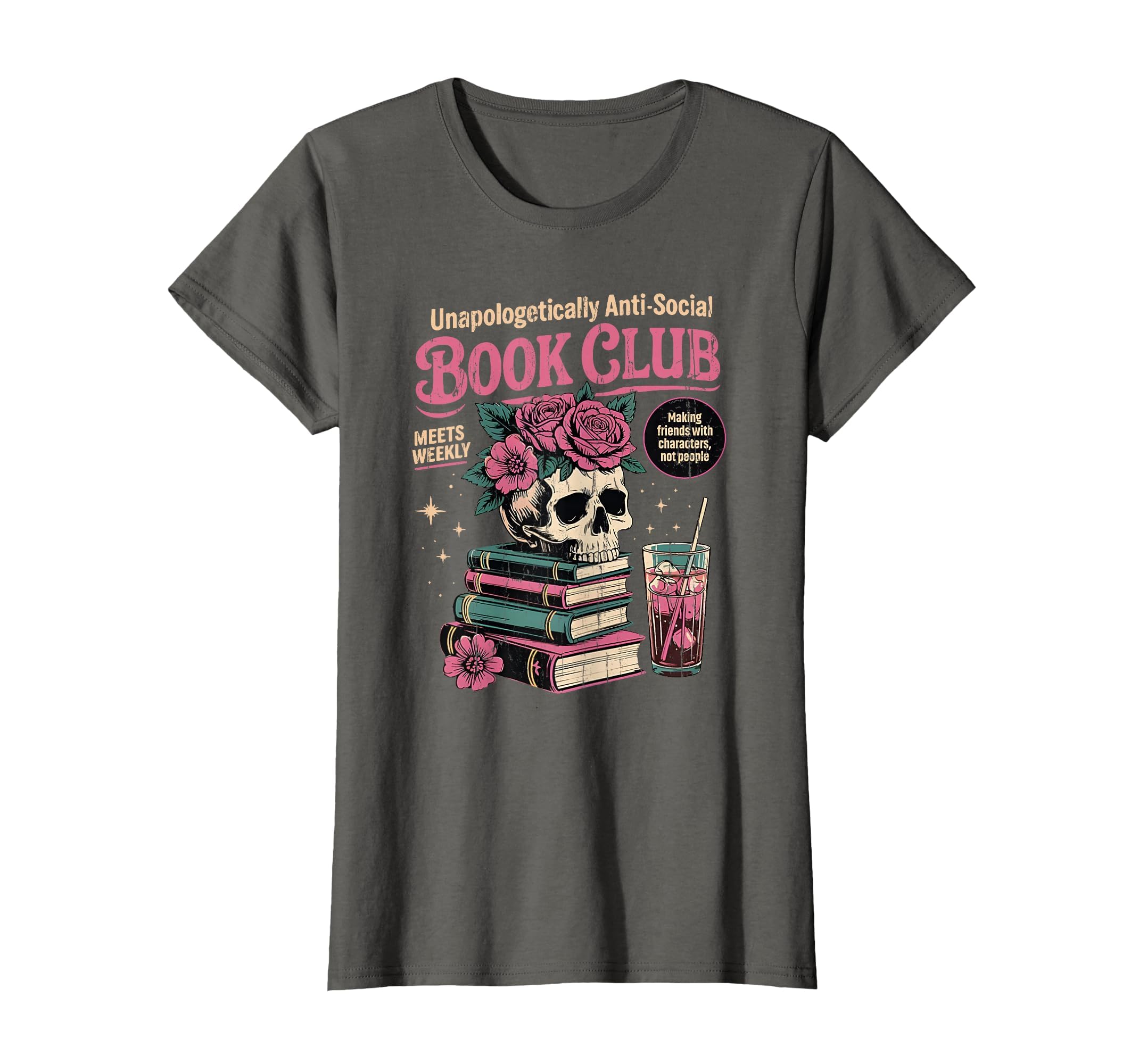 Unapologetically Anti Social Book Club T-Shirt - Graphic Print for Adults - T-Shirt, Sweatshirt, Hoodie