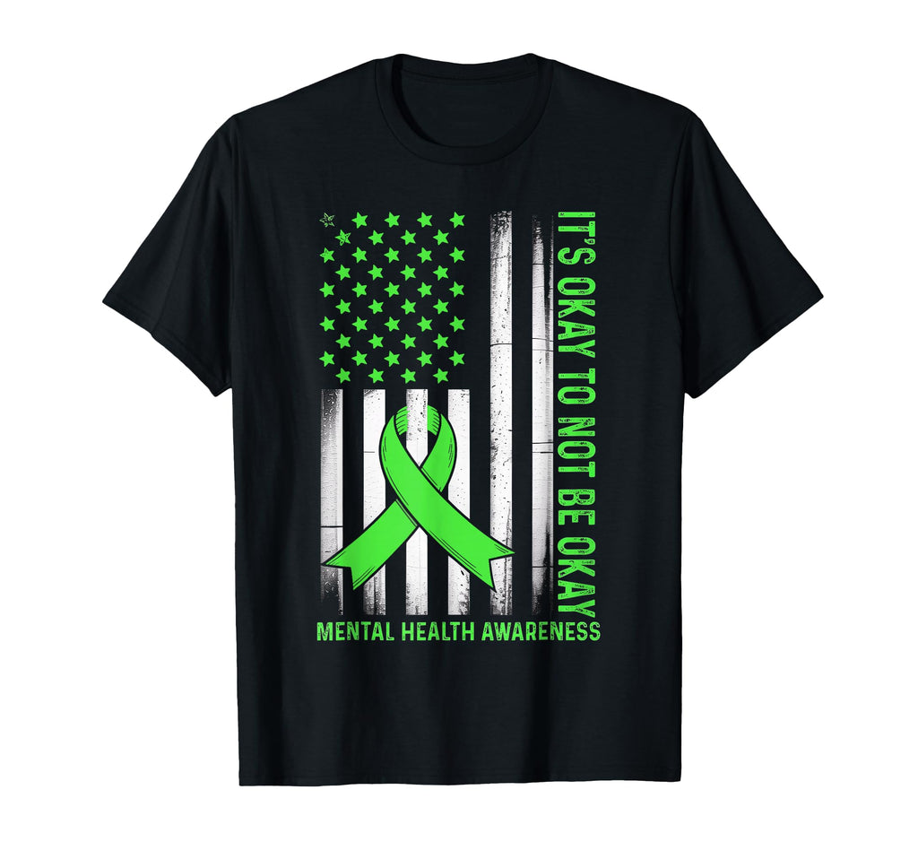 Its Okay To Not Be Okay Us Flag T-Shirt - Minimalist Print for Adults - T-Shirt, Sweatshirt, Hoodie
