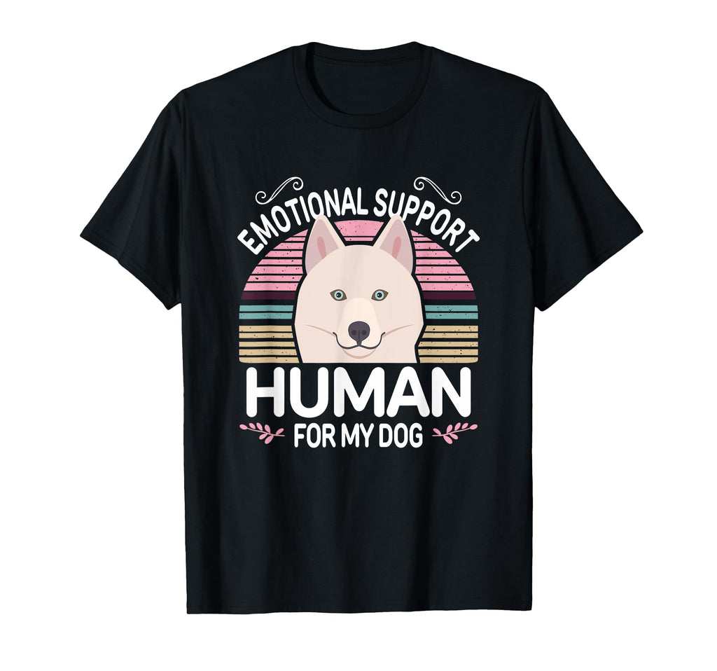 White Husky Dog Emotional Support T-Shirt - Novelty Apparel Men Women - T-Shirt, Sweatshirt, Hoodie