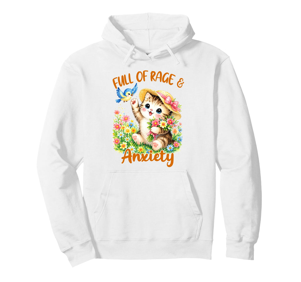 Mental Health Depression Anxiety Cat Full Hoodie - Custom Art Print Unisex - T-Shirt, Sweatshirt, Hoodie