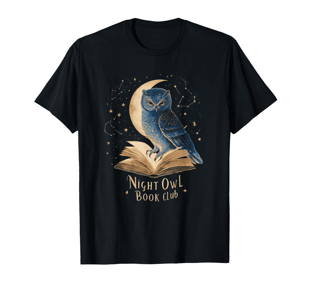 Night Owl Book Club Crescent Moon T-Shirt - Streetwear Style Men Women - T-Shirt, Sweatshirt, Hoodie