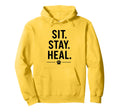 Sit Stay Heal Therapy Dog Comfort Hoodie - Graphic Print for Adults - T-Shirt, Sweatshirt, Hoodie