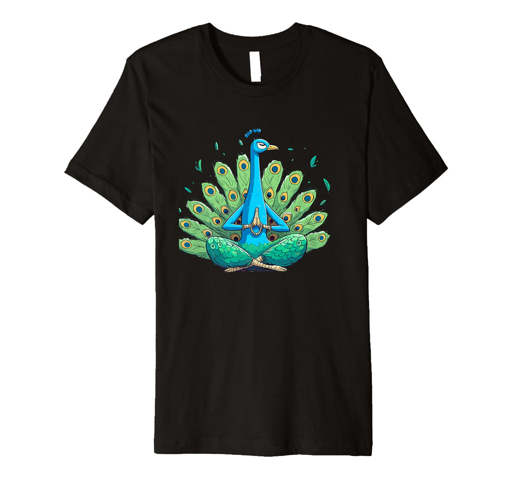 Meditation Peacock Yoga Pose Relaxing Animal T-Shirt - Graphic Print Unisex - T-Shirt, Sweatshirt, Hoodie