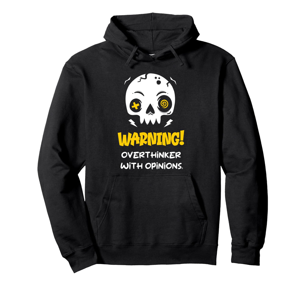 Warning Overthinker Opinions Funny Hoodie - Aesthetic Graphic Men Women - T-Shirt, Sweatshirt, Hoodie