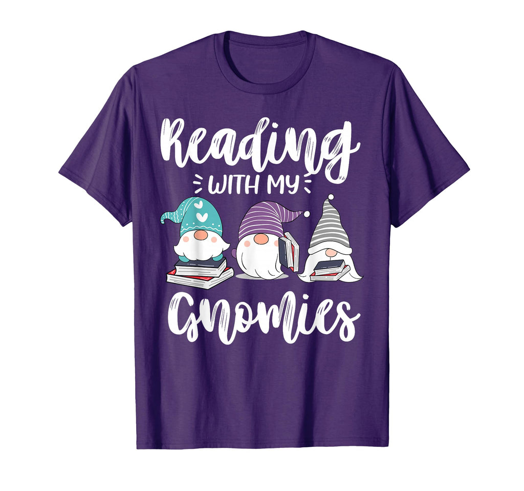 Reading My Gnomies Funny Gnomes T-Shirt - Fun Novelty Design for Adults - T-Shirt, Sweatshirt, Hoodie
