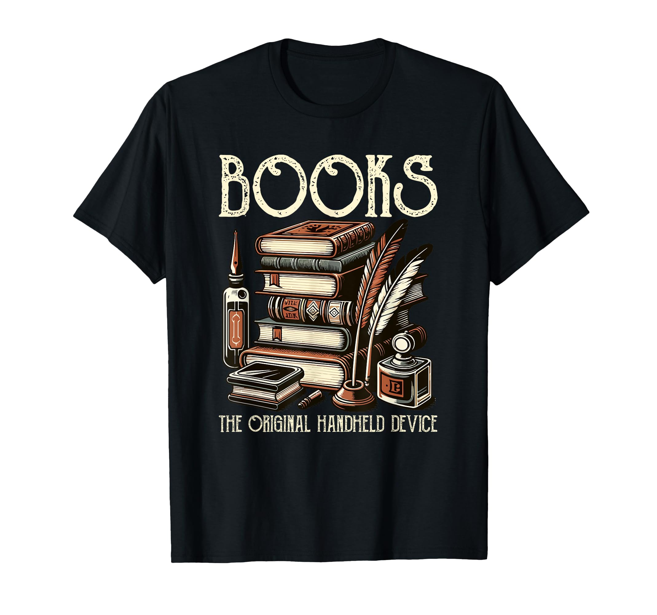 Books Original Handheld Device Book T-Shirt - Minimalist Print Men Women - T-Shirt, Sweatshirt, Hoodie