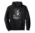 Just Who Loves Dragons And Books Hoodie - Minimalist Print Men Women - T-Shirt, Sweatshirt, Hoodie