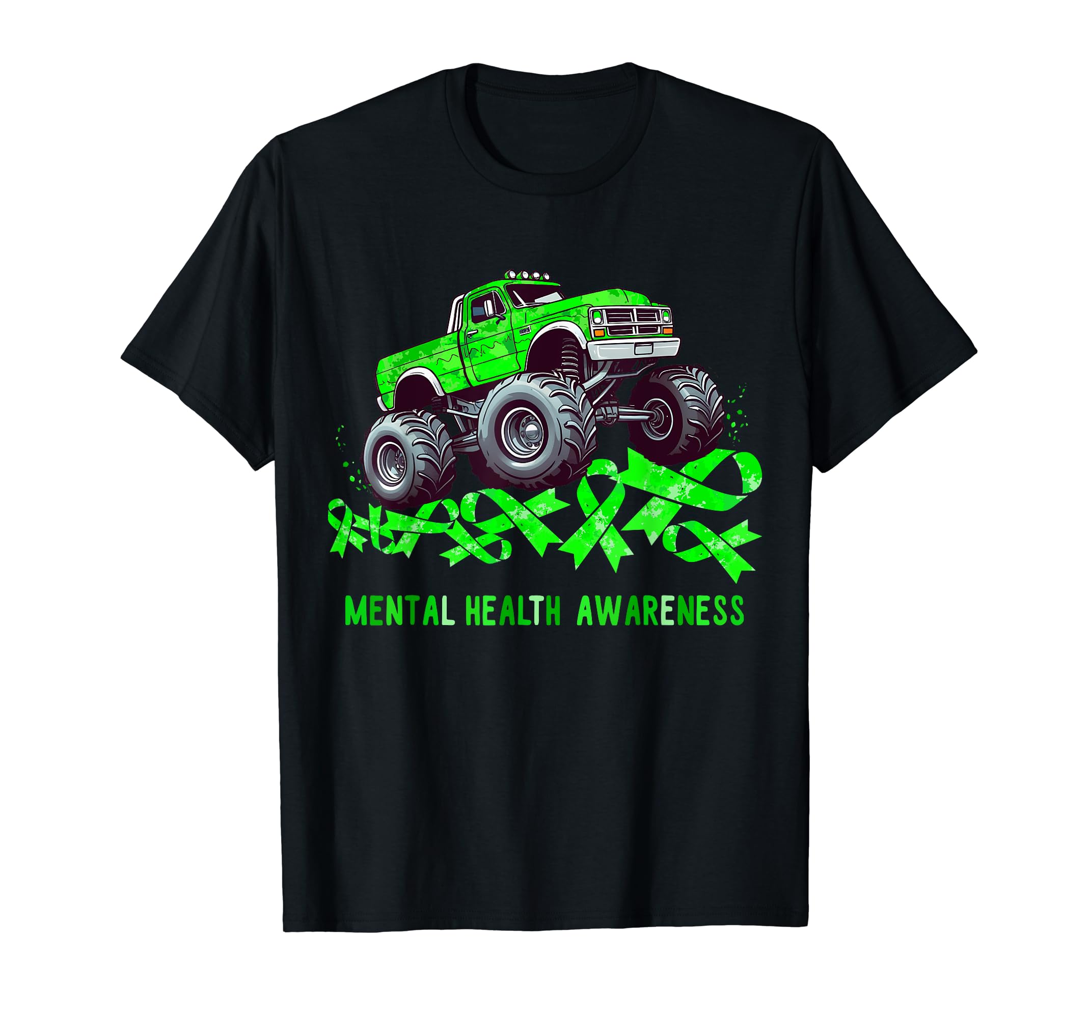 Monster Truck Drives Over Ribbon T-Shirt - Aesthetic Graphic Men Women - T-Shirt, Sweatshirt, Hoodie