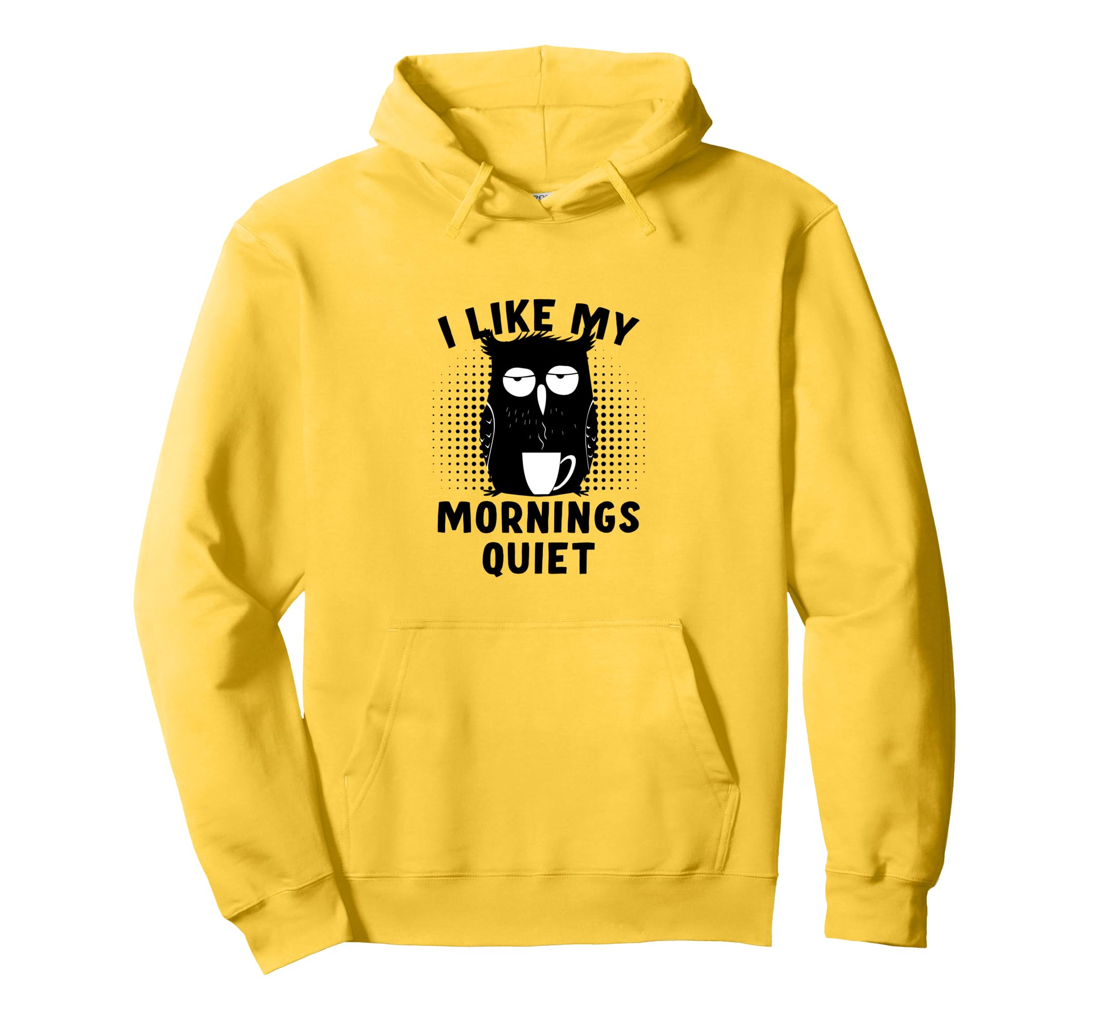 Coffee And Silence Keep Me Going Owl Hoodie - Minimalist Print Unisex - T-Shirt, Sweatshirt, Hoodie