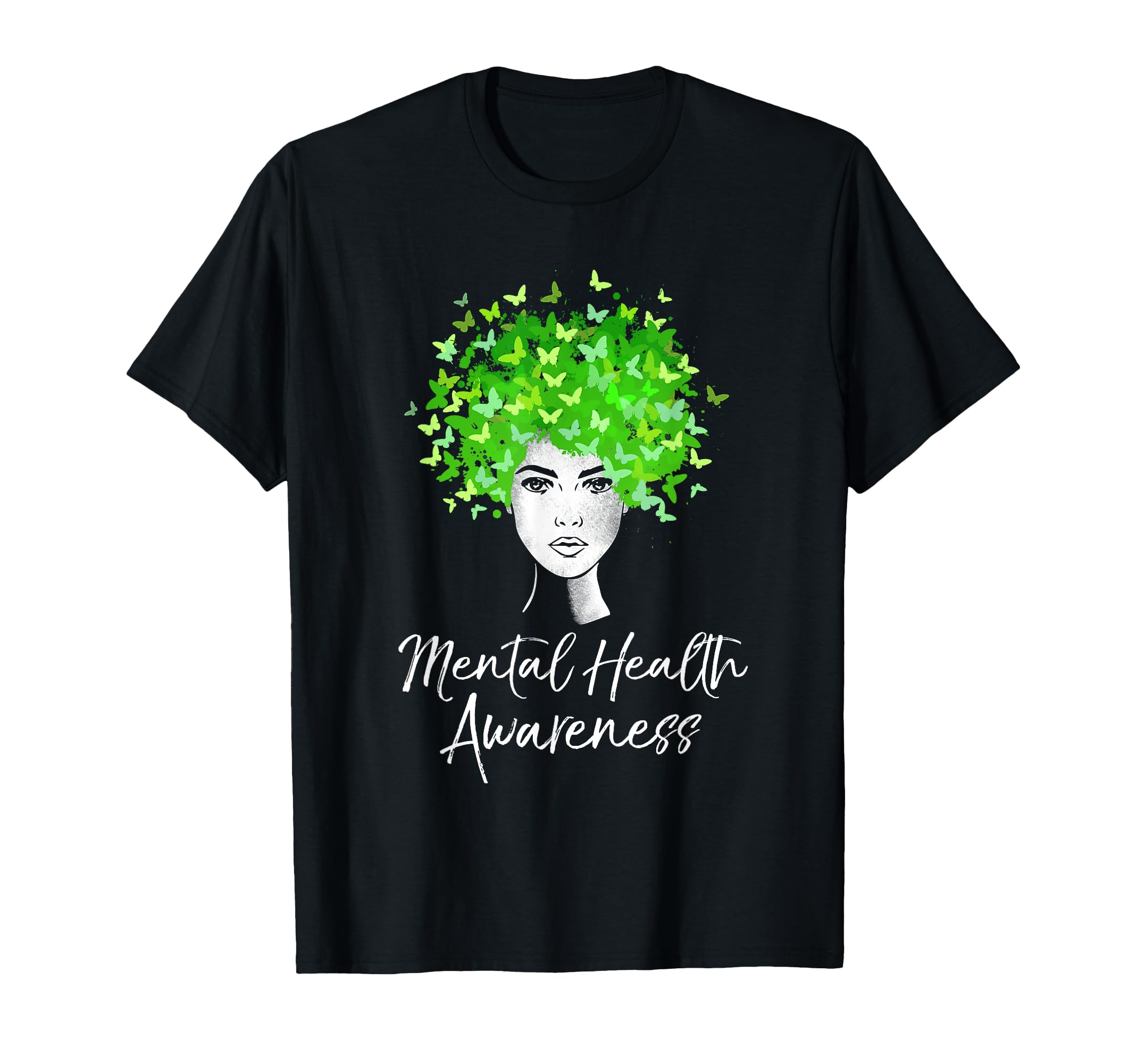 Mental Health Awareness Butterflies Gift T-Shirt - Unique Graphic Men Women - T-Shirt, Sweatshirt, Hoodie