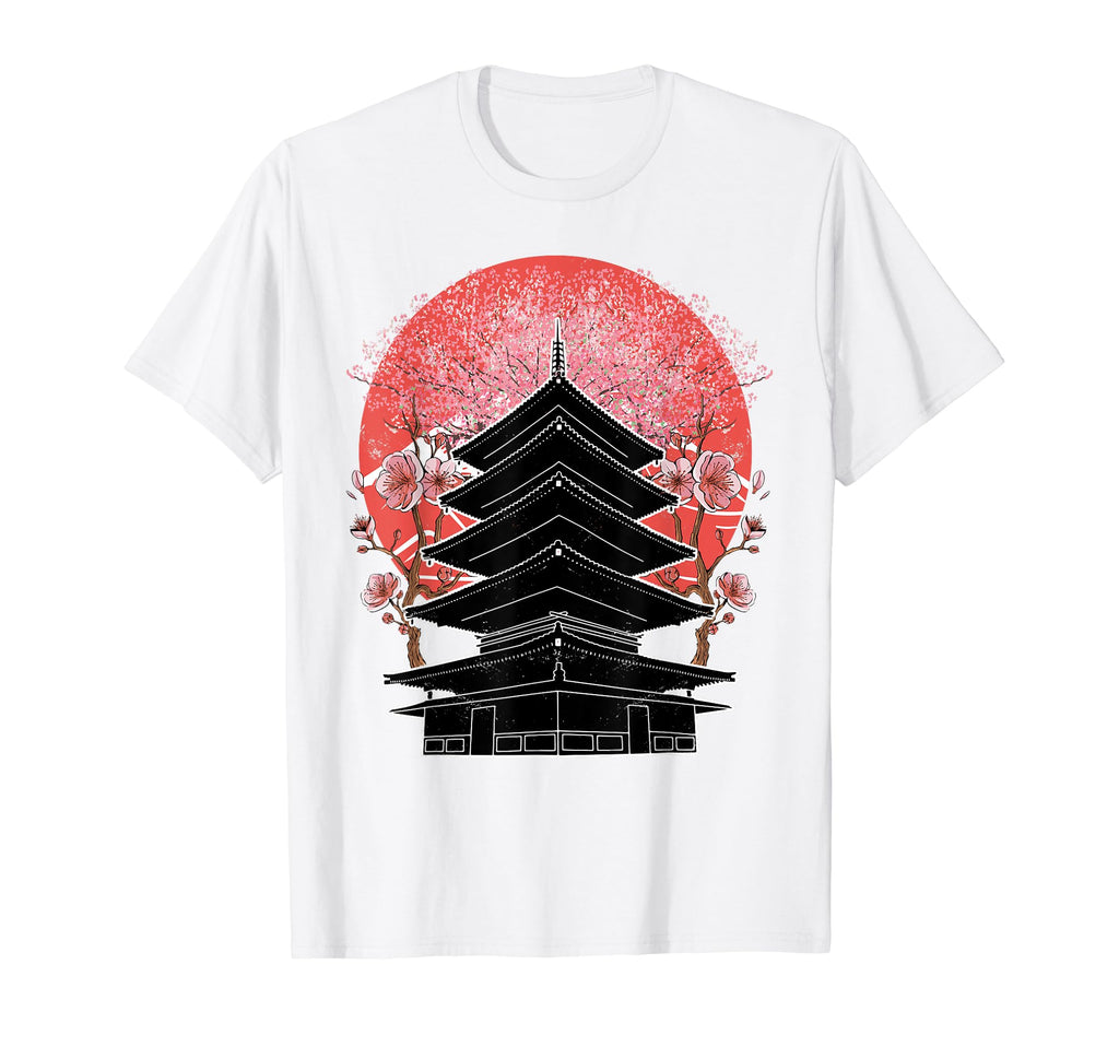Japanese Pagoda Lantern Meditation T-Shirt - Minimalist Print for Adults - T-Shirt, Sweatshirt, Hoodie