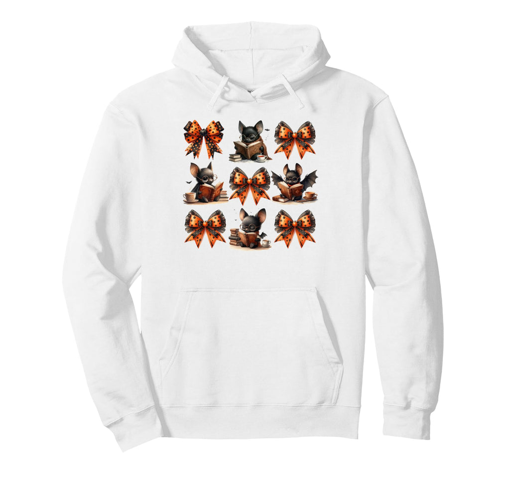 Halloween Reading Book Lover Coquette Hoodie - Novelty Apparel for Adults - T-Shirt, Sweatshirt, Hoodie