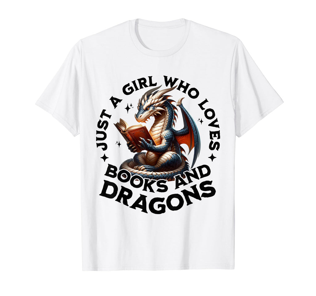 Just Who Loves Dragons And Books T-Shirt - Streetwear Style Men Women - T-Shirt, Sweatshirt, Hoodie
