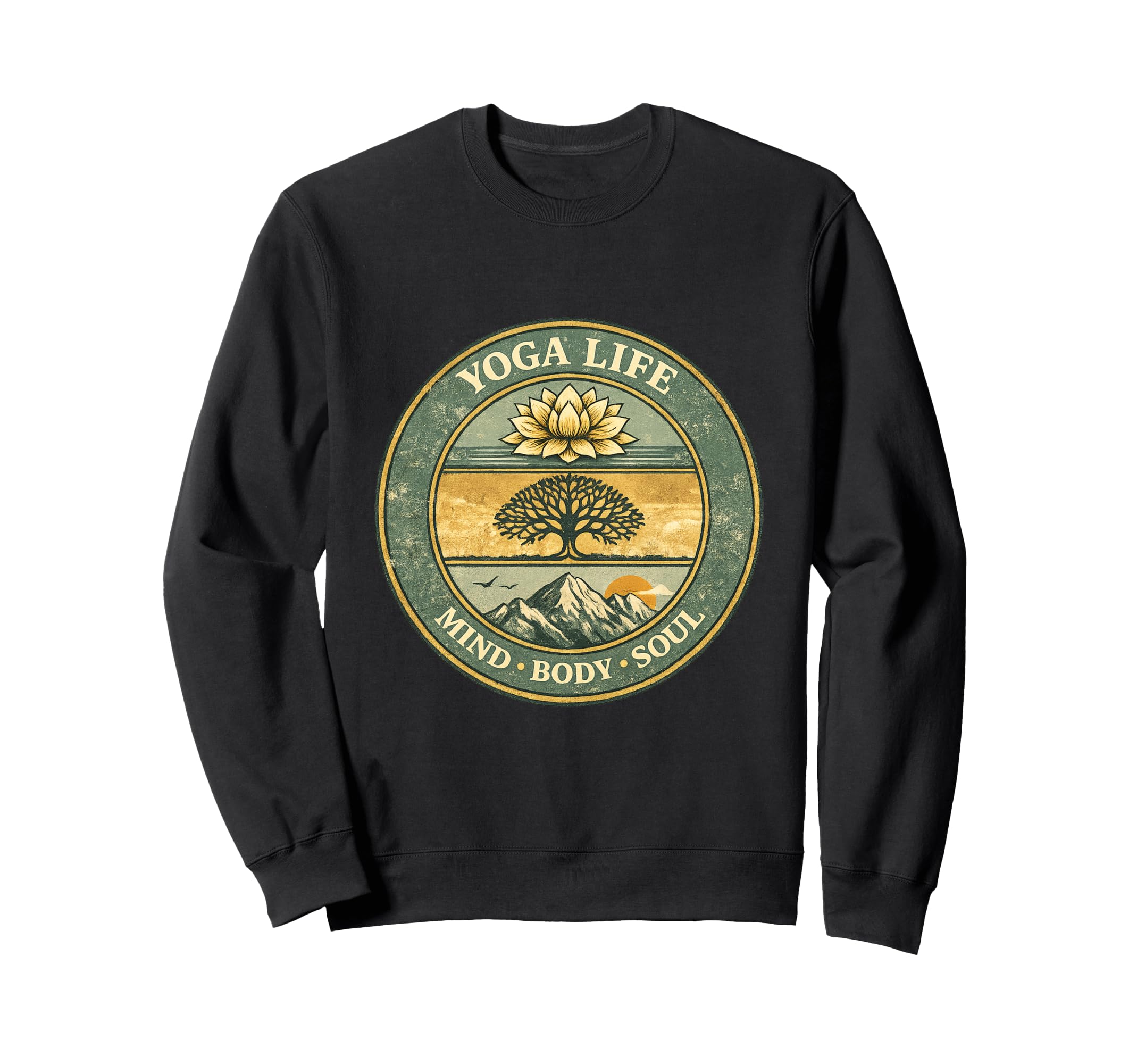 Yoga Life Mindfulness Body Sweatshirt - Casual Everyday Wear for Adults - T-Shirt, Sweatshirt, Hoodie