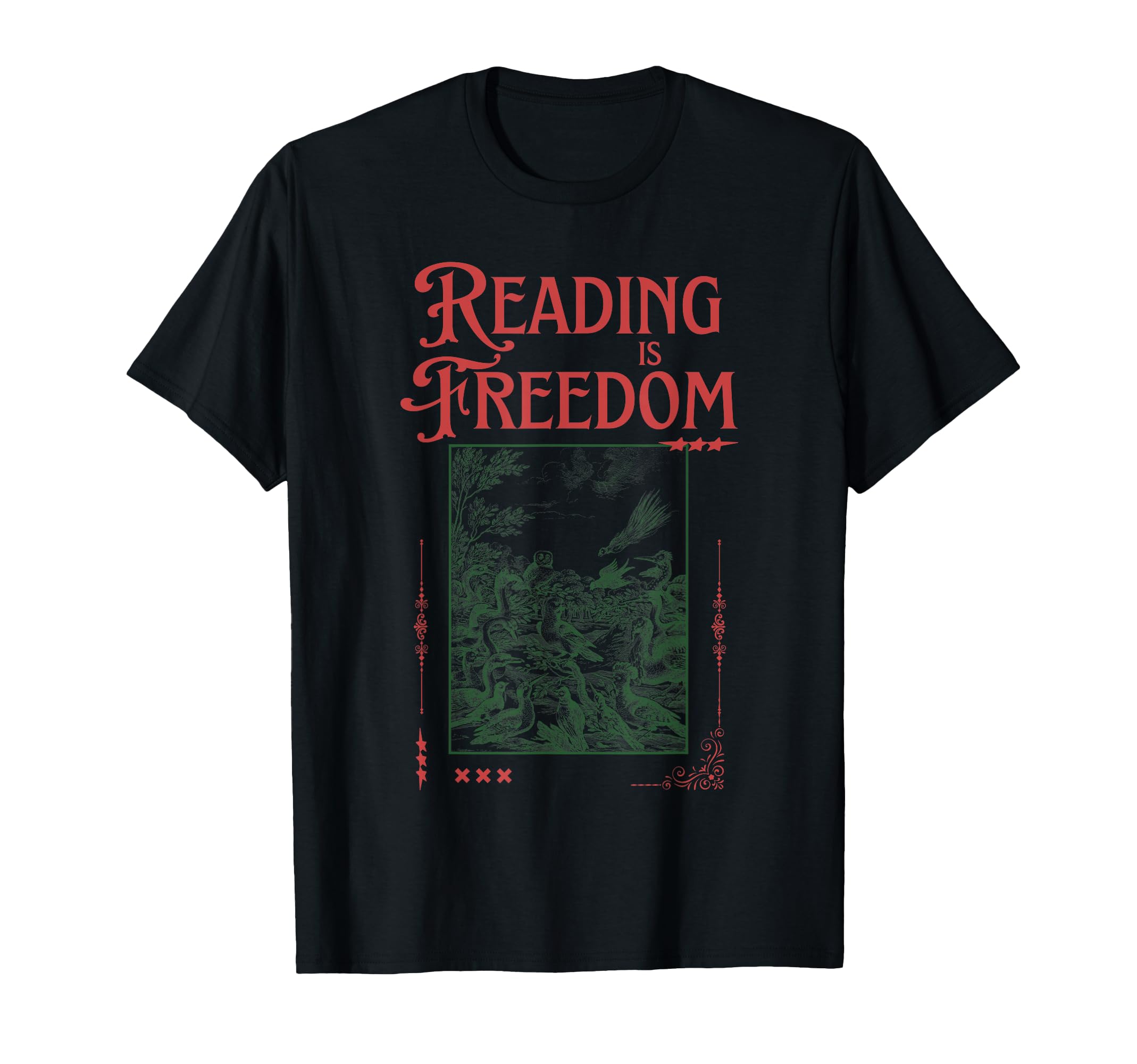 Reading Is Freedom Relaxing Nature T-Shirt - Fun Novelty Design for Adults - T-Shirt, Sweatshirt, Hoodie