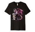 Dragon Reading Book Fantasy Reader T-Shirt - Streetwear Style for Adults - T-Shirt, Sweatshirt, Hoodie