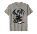 Fantasy Book Reader Dragon Reading Books T-Shirt - Graphic Print Unisex - T-Shirt, Sweatshirt, Hoodie