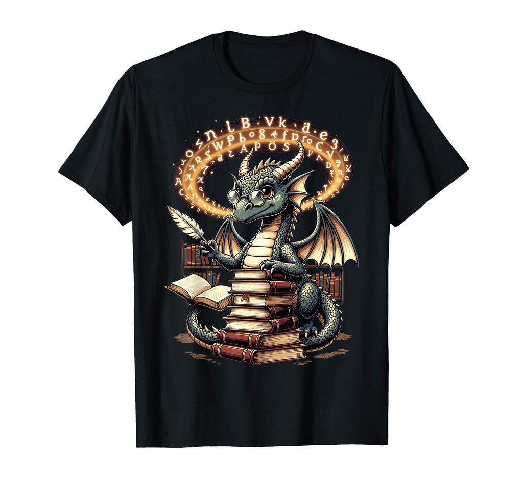 Word Nerd Day Dragon Books T-Shirt - Casual Everyday Wear for Adults - T-Shirt, Sweatshirt, Hoodie