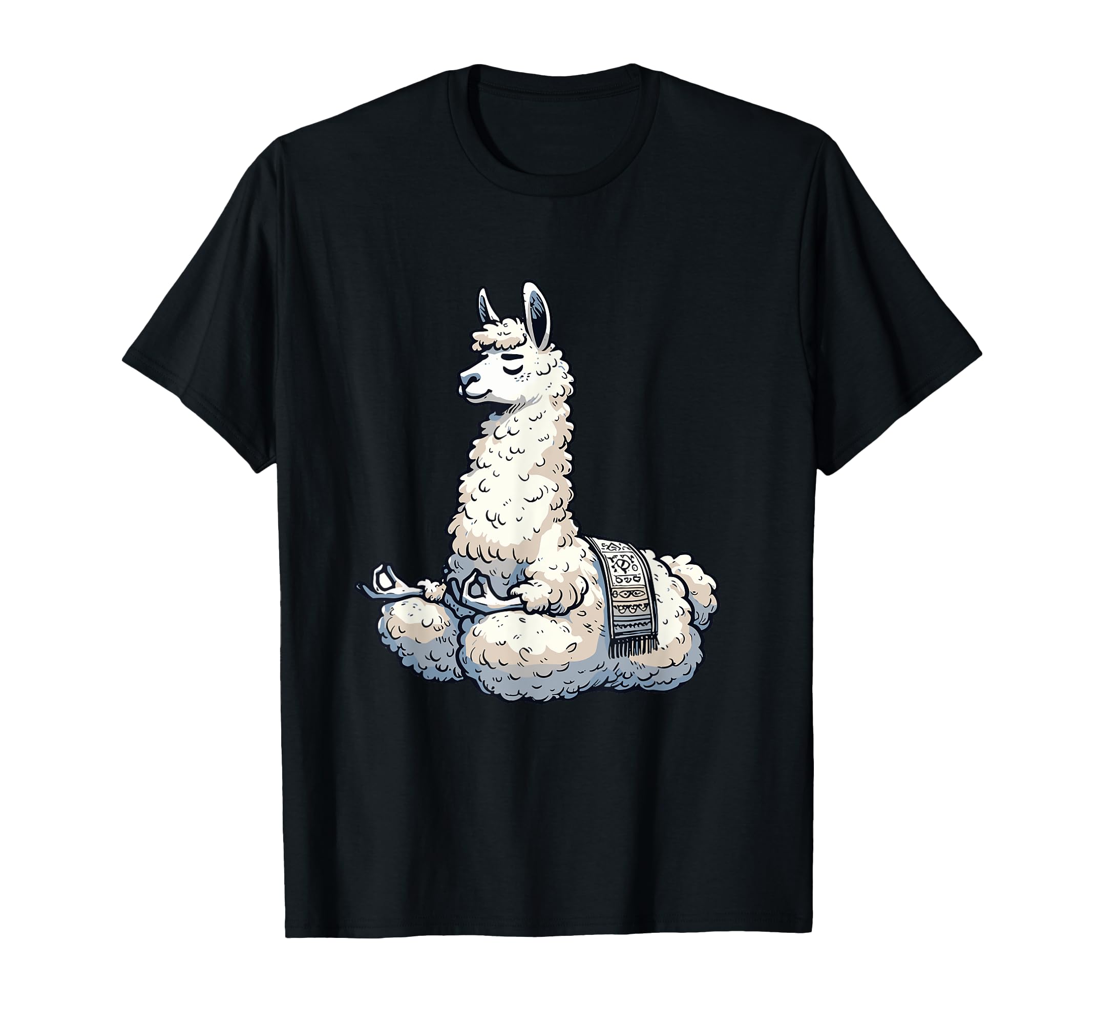 Meditation Llama Yoga Pose Relaxing T-Shirt - Graphic Print for Adults - T-Shirt, Sweatshirt, Hoodie
