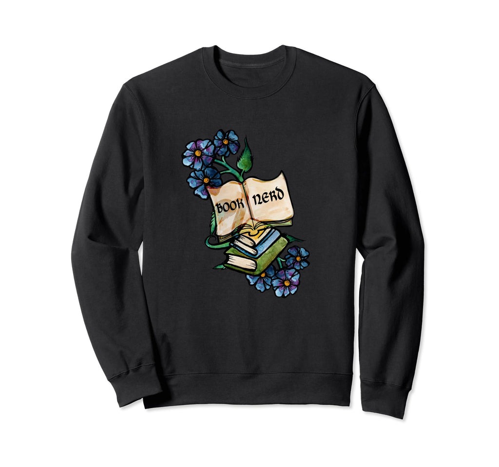 Book Nerd Sweatshirt - Trendy Graphic Unisex - T-Shirt, Sweatshirt, Hoodie
