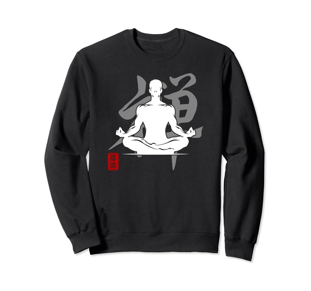 Yoga Zen Japan Kanji Art Sweatshirt - Minimalist Print for Adults - T-Shirt, Sweatshirt, Hoodie