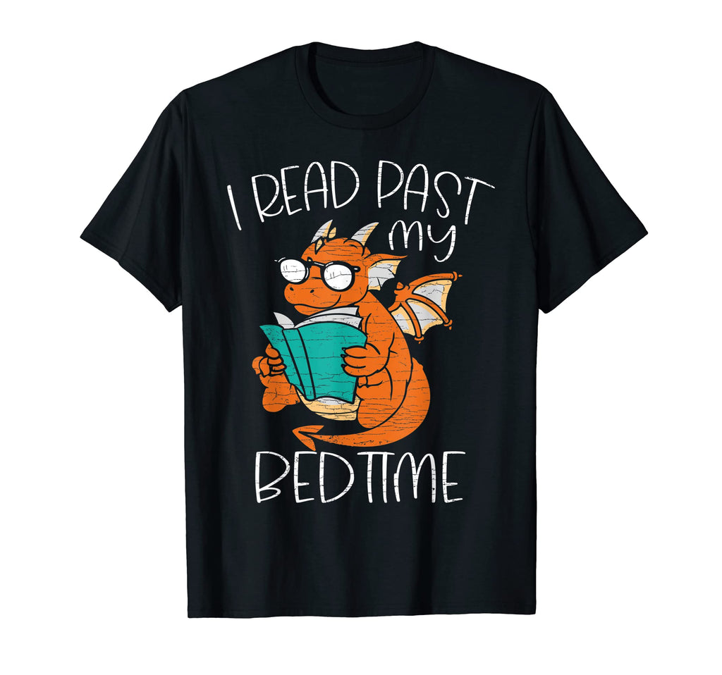 I Read Past My Bedtime Books Dragon T-Shirt - Custom Art Print for Adults - T-Shirt, Sweatshirt, Hoodie