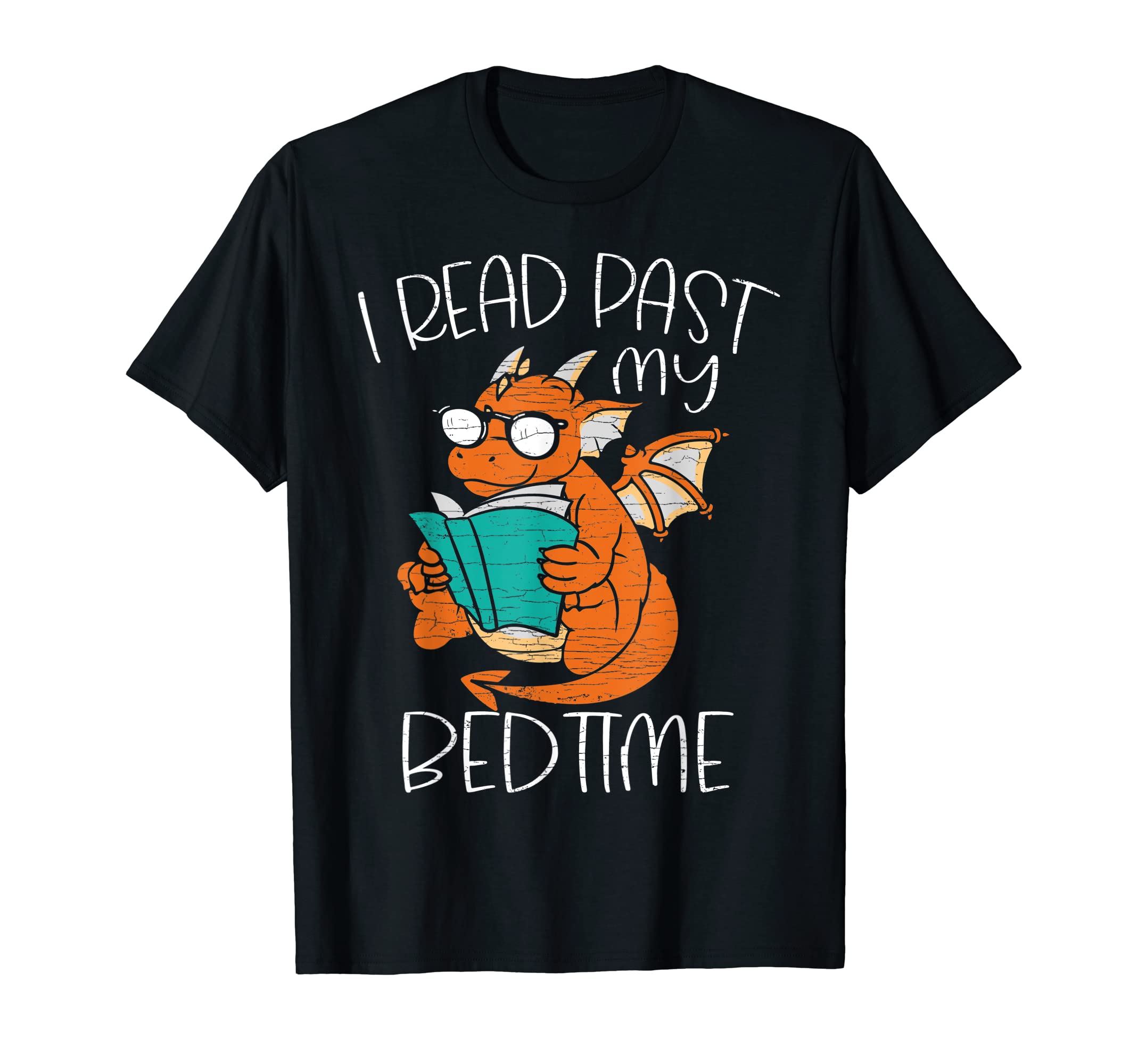 I Read Past My Bedtime Books Dragon T-Shirt - Custom Art Print for Adults - T-Shirt, Sweatshirt, Hoodie