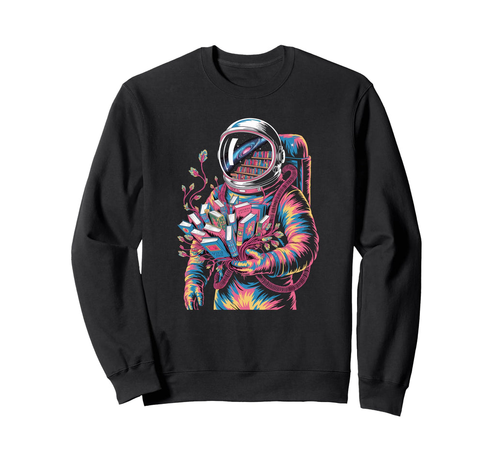Starry Astronaut Discovering Cosmic Sweatshirt - Unique Graphic Unisex - T-Shirt, Sweatshirt, Hoodie