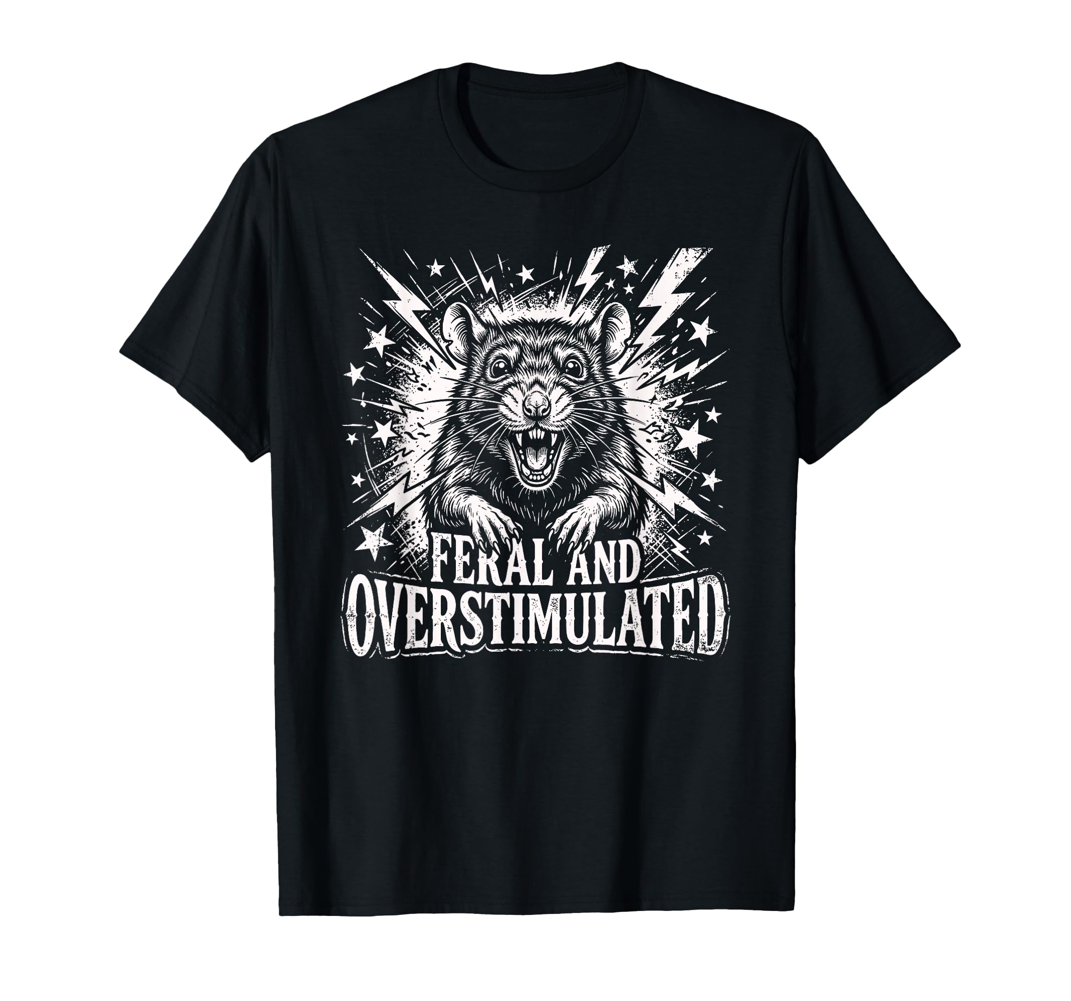 Feral And Overstimulated Autism Rat T-Shirt - Trendy Graphic Men Women - T-Shirt, Sweatshirt, Hoodie