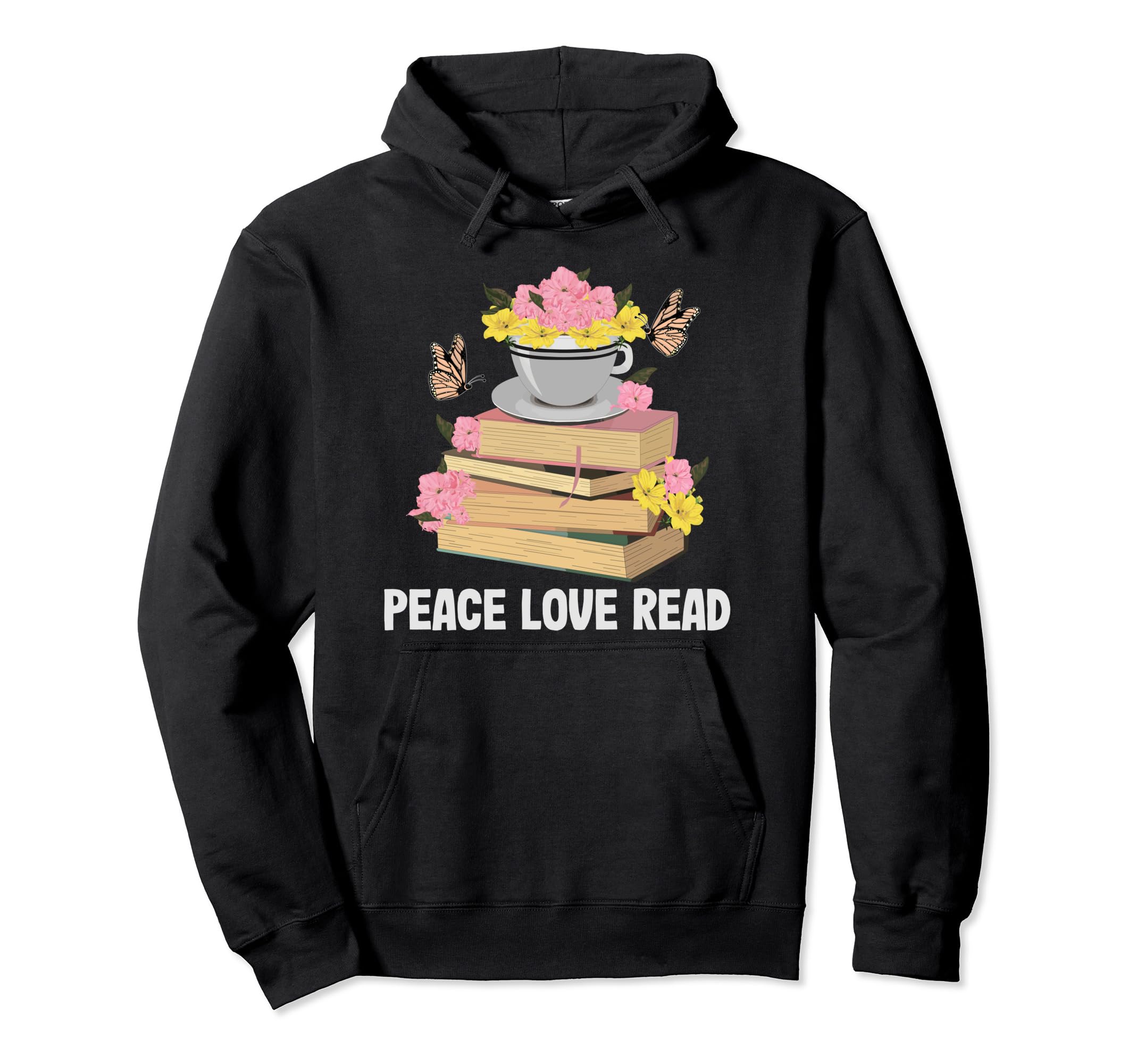 Peace Love Read Book Lover Summer Hoodie - Novelty Apparel Men Women - T-Shirt, Sweatshirt, Hoodie