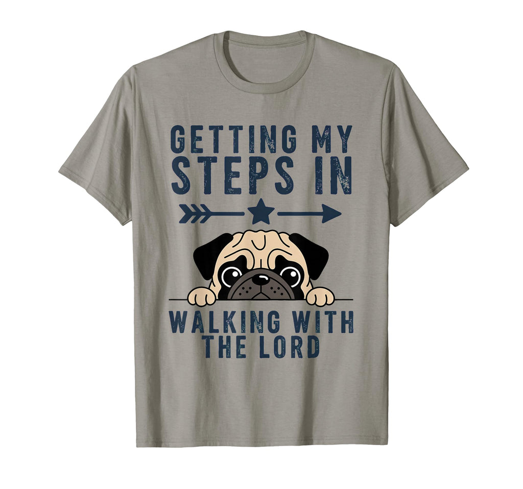 Getting My Steps Walking Lord Pug T-Shirt - Trendy Graphic for Adults - T-Shirt, Sweatshirt, Hoodie