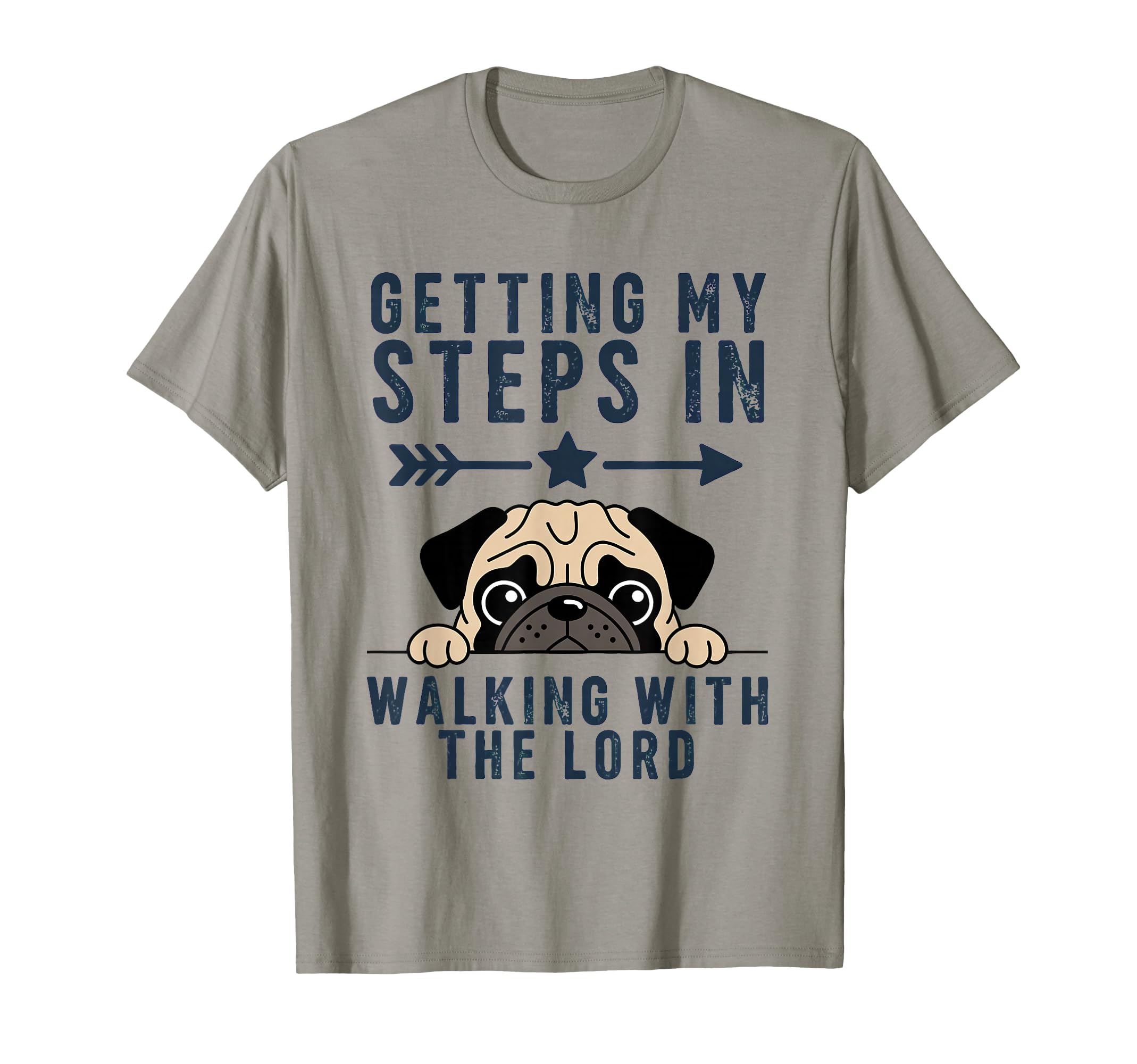 Getting My Steps Walking Lord Pug T-Shirt - Trendy Graphic for Adults - T-Shirt, Sweatshirt, Hoodie