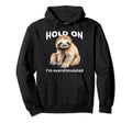 Funny Hold Im Overstimulated Sloth Adhd Hoodie - Graphic Print Unisex - T-Shirt, Sweatshirt, Hoodie