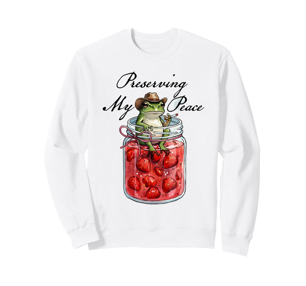 Mental Health Positive Frog Sweatshirt - Minimalist Print for Adults - T-Shirt, Sweatshirt, Hoodie