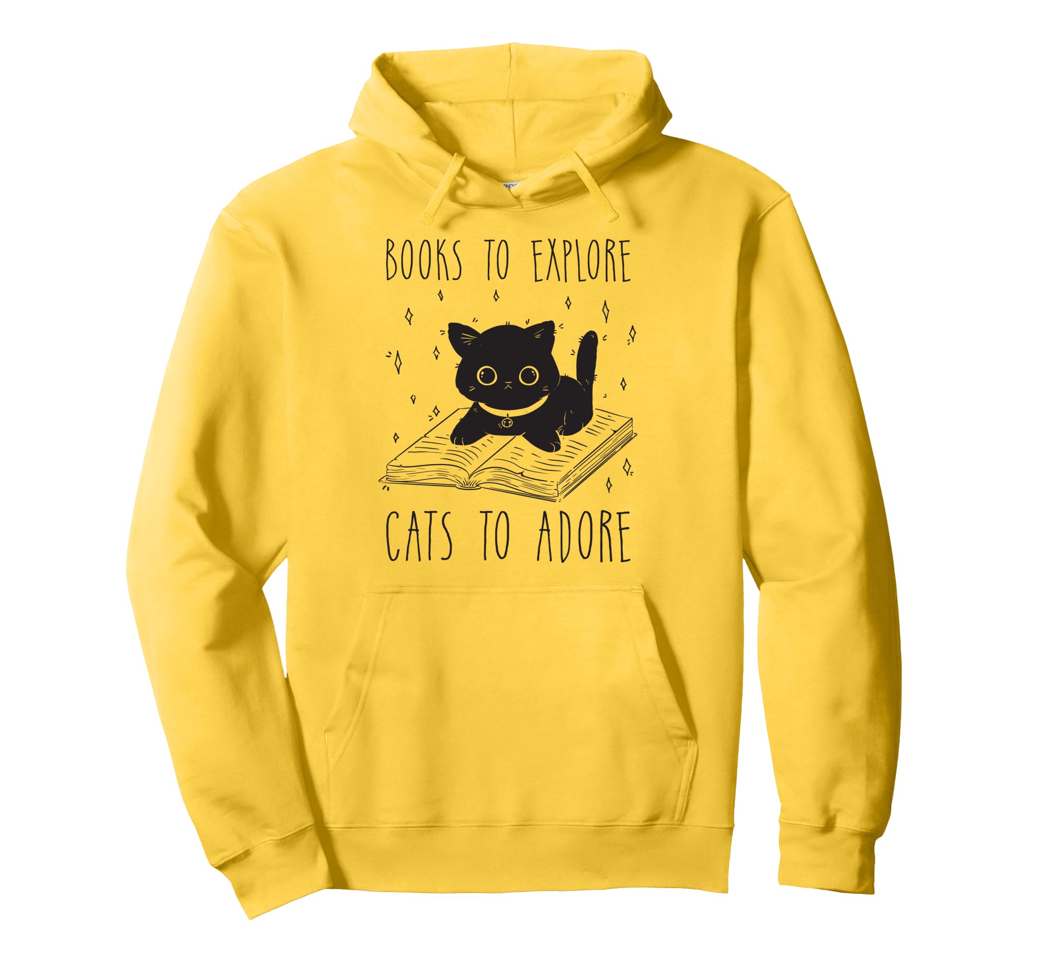 Books To Explore Cats To Adore Book Hoodie - Aesthetic Graphic Men Women - T-Shirt, Sweatshirt, Hoodie