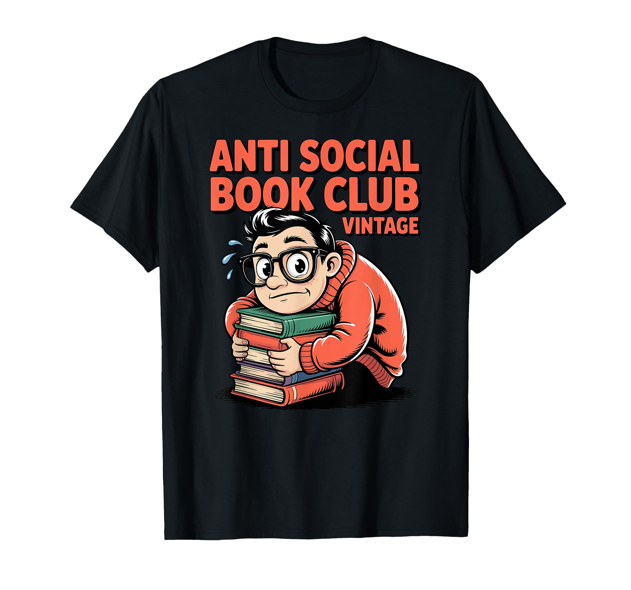 Anti Social Book Club Funny Reader Art T-Shirt - Custom Art Print Unisex - T-Shirt, Sweatshirt, Hoodie