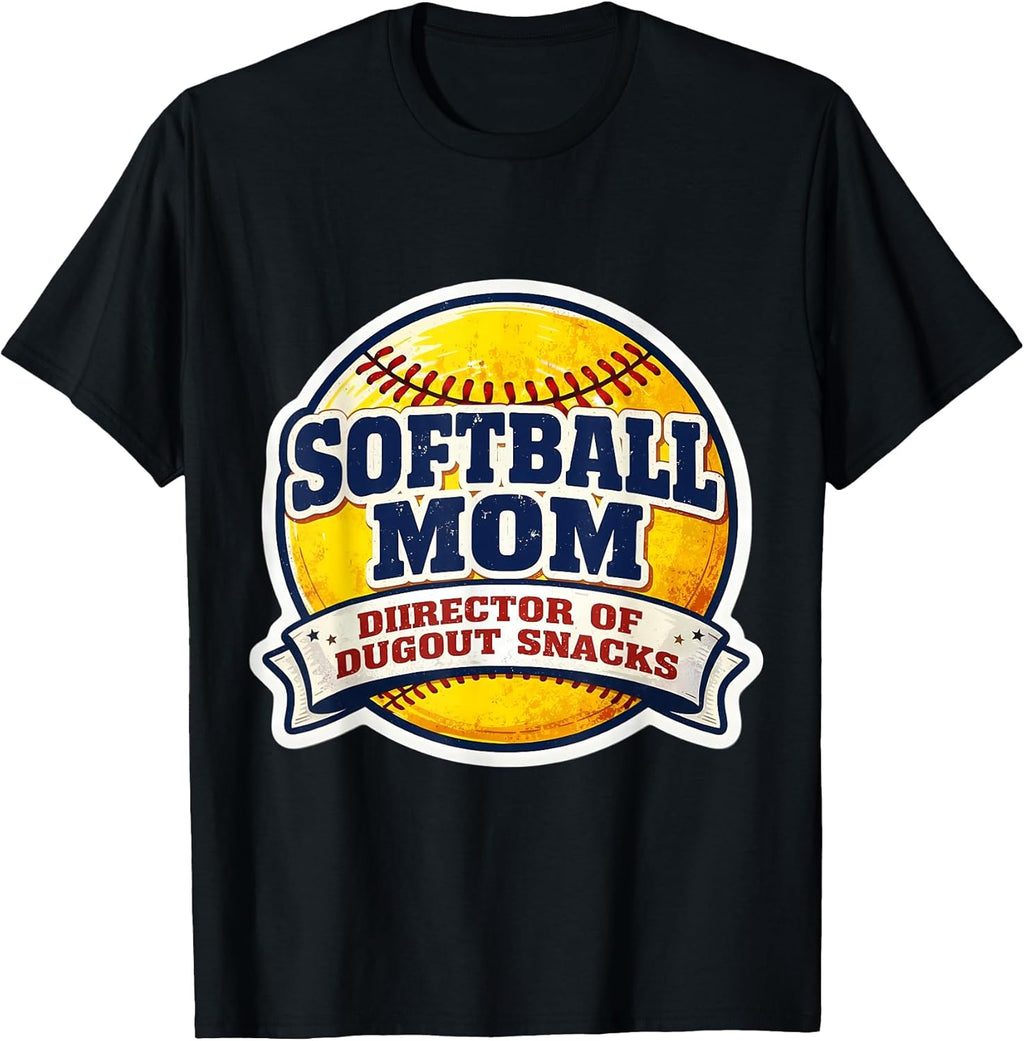 Softball Mom Director Of Dugout Snacks Funny Merch Unisex T-shirt, Sweatshirt, Hoodie, Long Sleeve Tee - T-Shirt, Sweatshirt, Hoodie