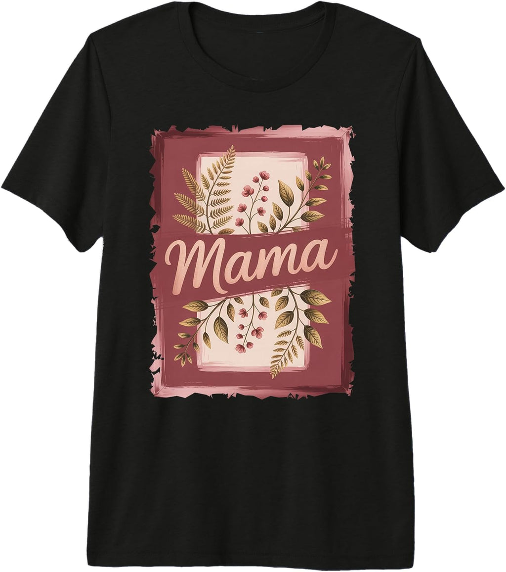 Mothers Day Mama Floral Bow Ribbon Unisex T-shirt, Sweatshirt, Hoodie, Long Sleeve Tee - T-Shirt, Sweatshirt, Hoodie