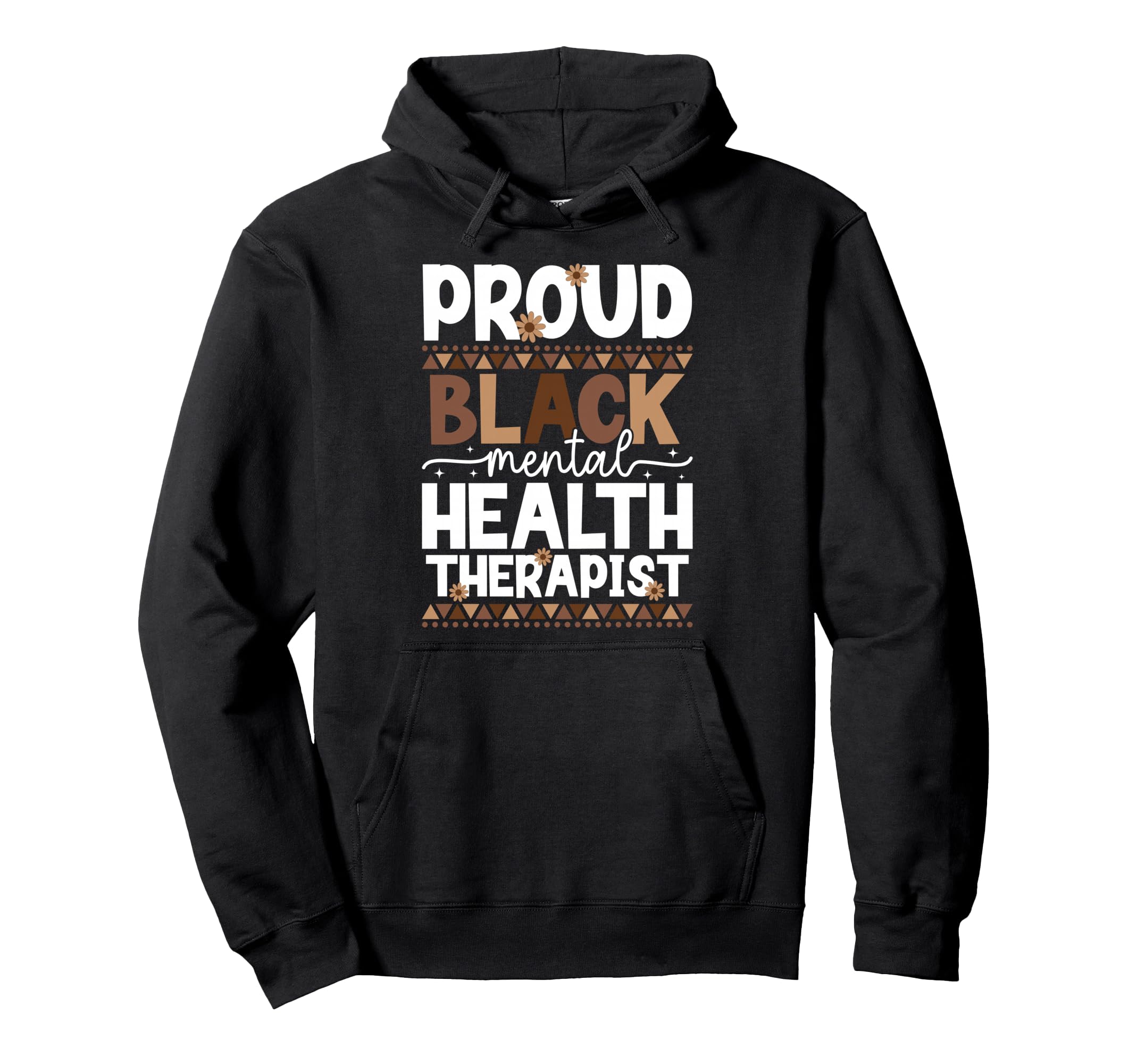 Proud Black Mental Health Therapist Hoodie - Minimalist Print for Adults - T-Shirt, Sweatshirt, Hoodie