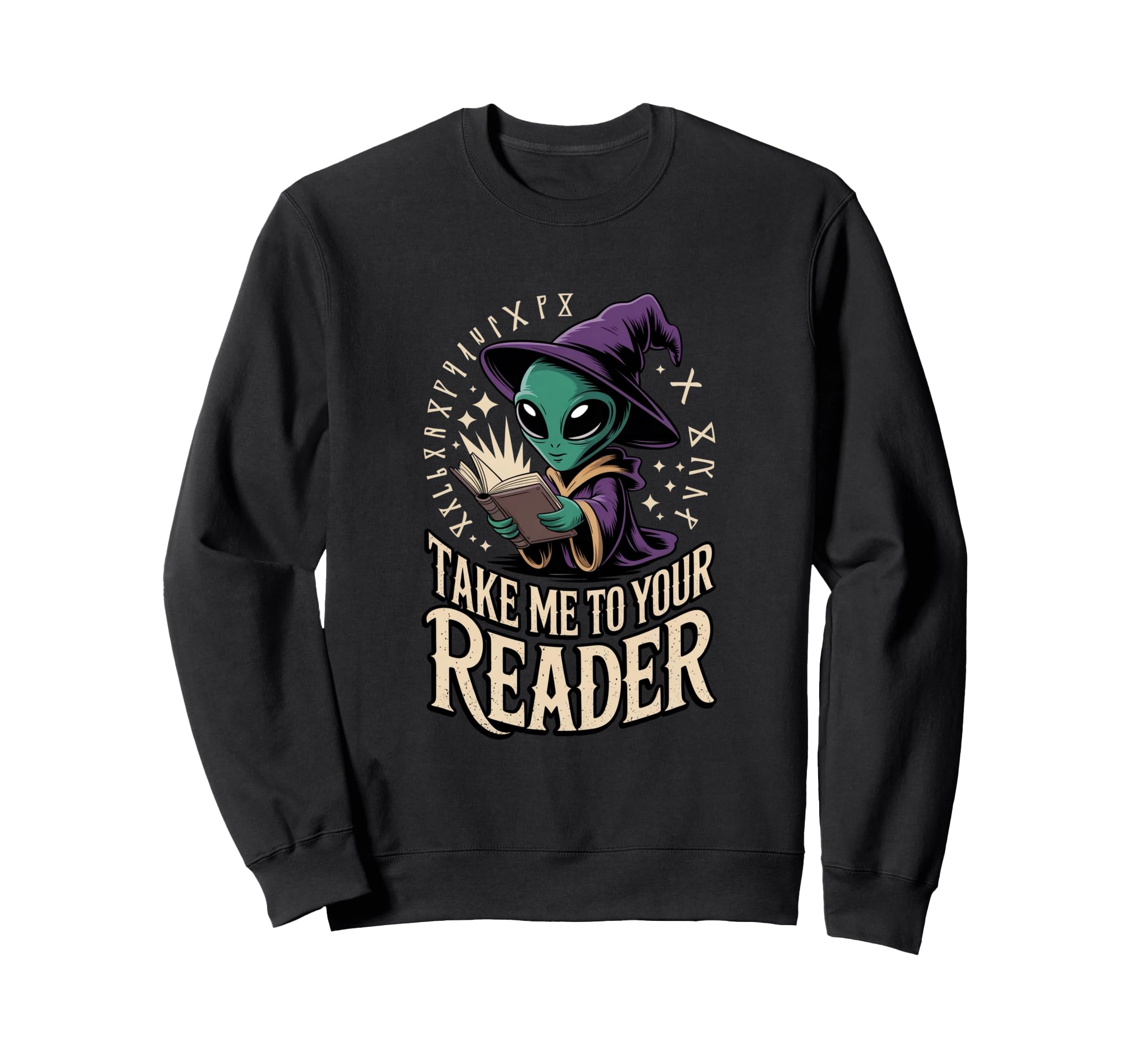 Take Me To Your Reader Funny Ufo Sweatshirt - Minimalist Print for Adults - T-Shirt, Sweatshirt, Hoodie