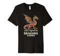 Bookish Easily Distracted Dragons T-Shirt - Fun Novelty Design for Adults - T-Shirt, Sweatshirt, Hoodie