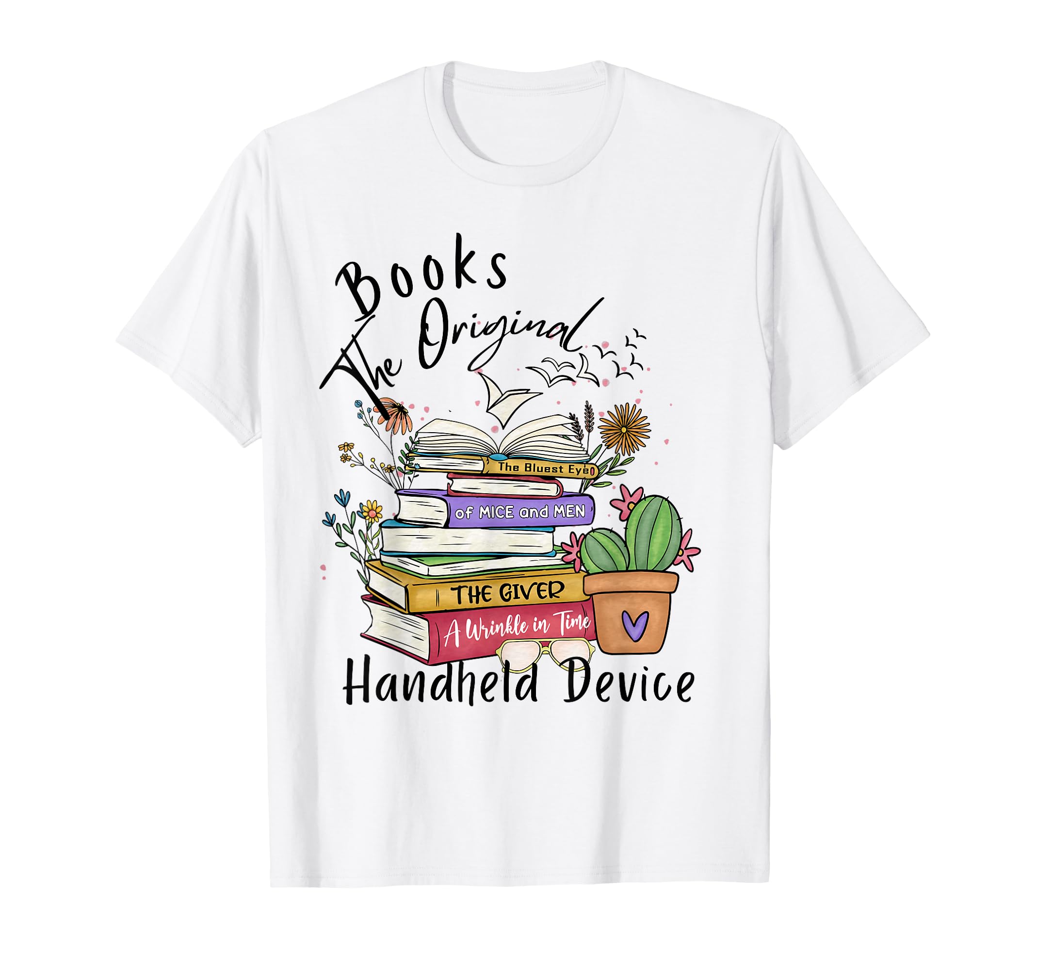 Books Original Handheld Device T-Shirt - Aesthetic Graphic Men Women - T-Shirt, Sweatshirt, Hoodie