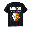 Minds All Kinds Neurodiversity Brain T-Shirt - Custom Art Print for Adults - T-Shirt, Sweatshirt, Hoodie
